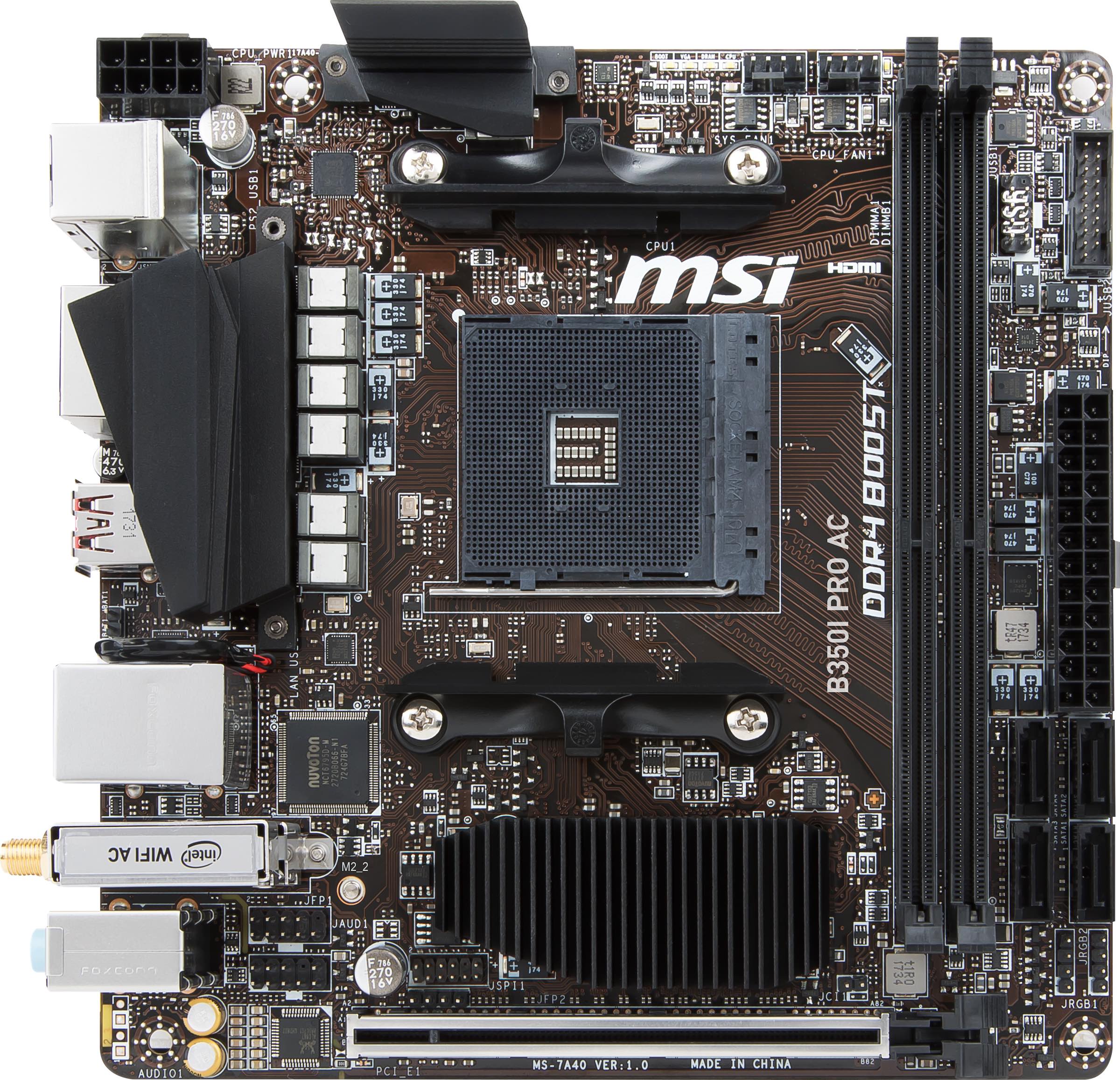 msi B350I PRO AC photo 2d